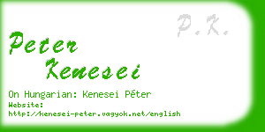 peter kenesei business card